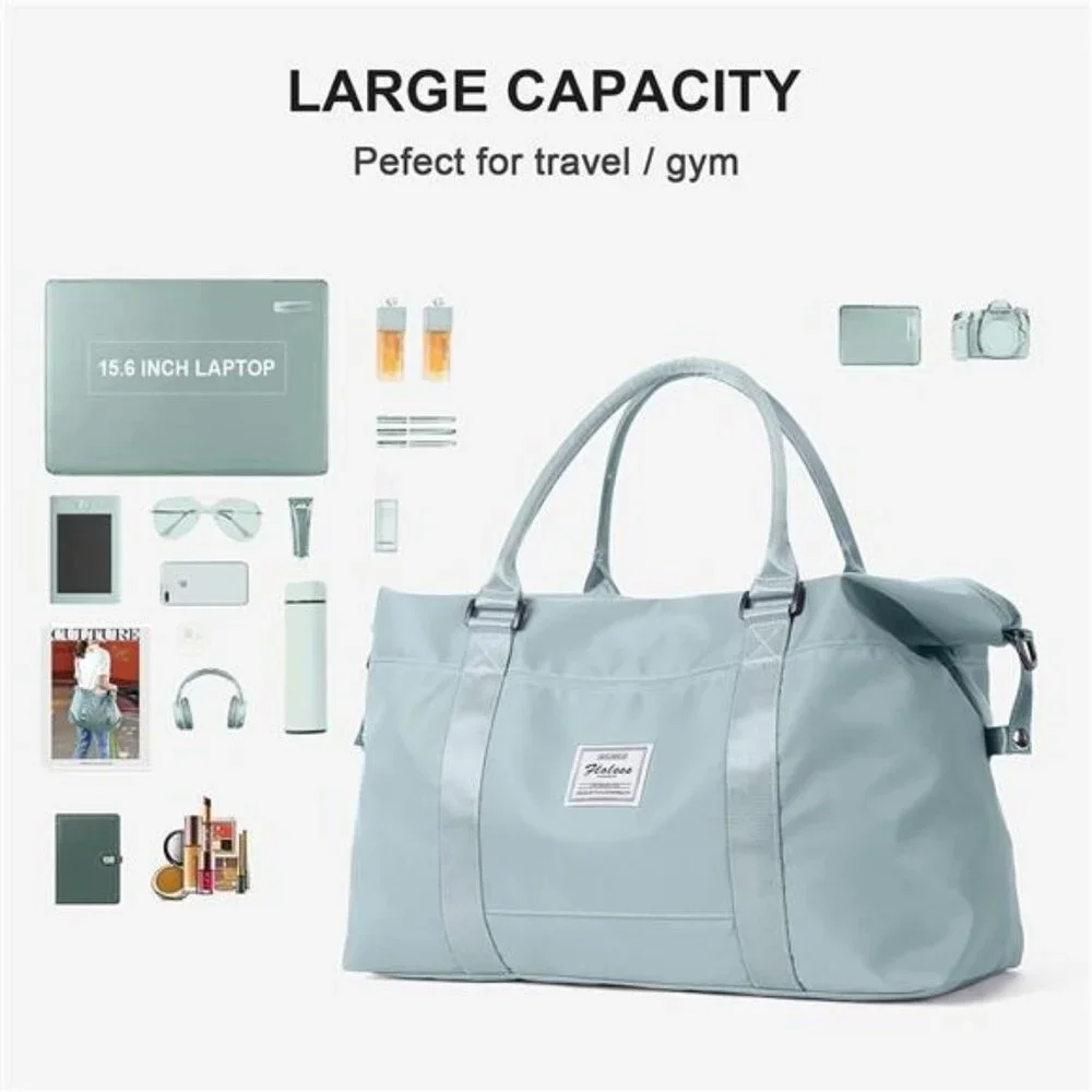 Sport Travel Duffle Bag Large Gym Tote Bag for Women, Weekender Carry on Bag - Picture 3 of 7